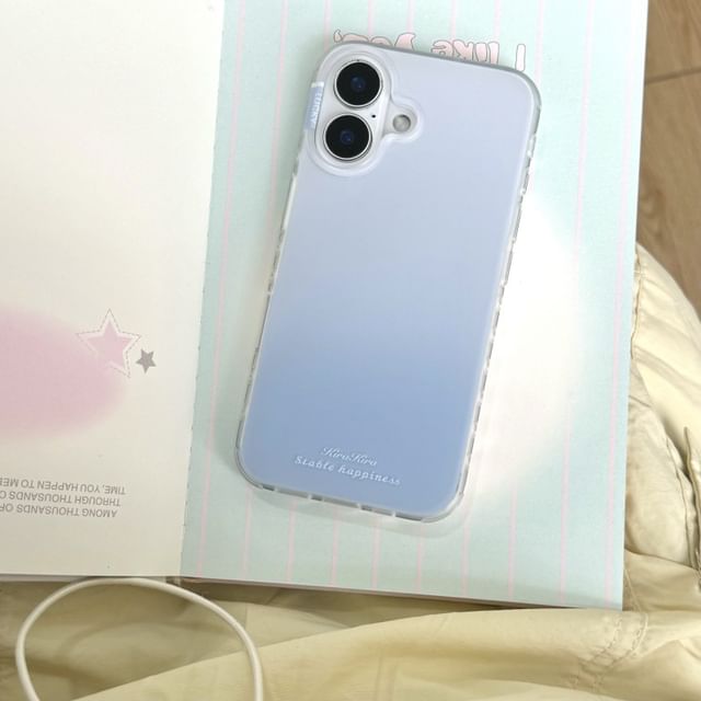 Cartoon MagSafe) Gradient Magnetic Stand Phone with (Compatible Case