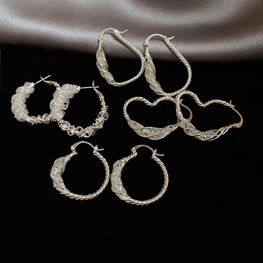 Earring Hoop (Various Designs) Twisted Alloy