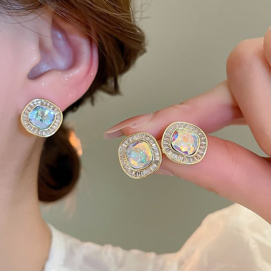 Stud Rhinestone Earring Alloy