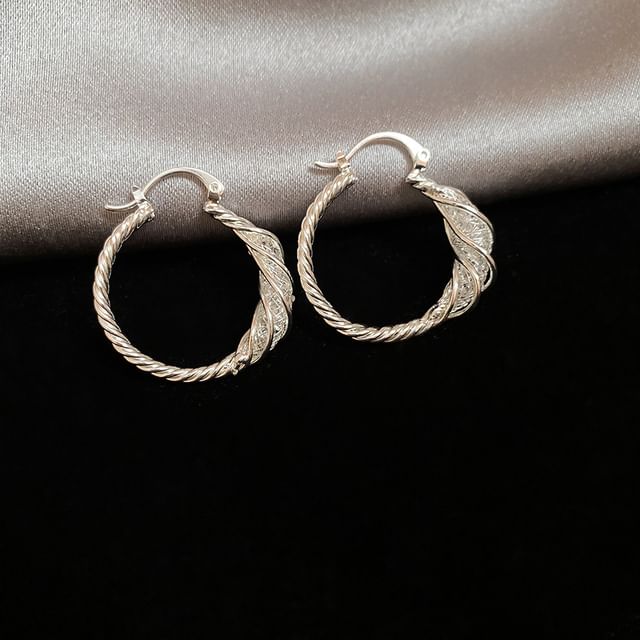 Earring Hoop (Various Designs) Twisted Alloy