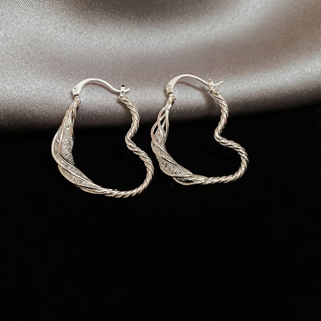 Earring Hoop (Various Designs) Twisted Alloy
