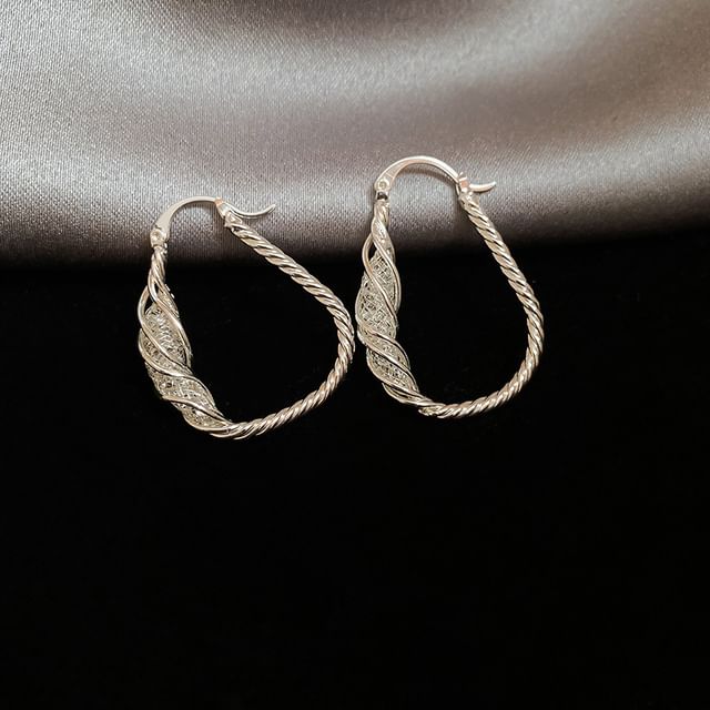 Earring Hoop (Various Designs) Twisted Alloy