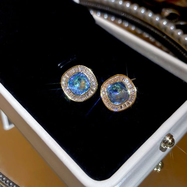 Stud Rhinestone Earring Alloy