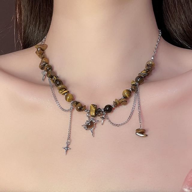 Alloy Star (Various Bead Pendant Choker Gemstone Faux Designs)
