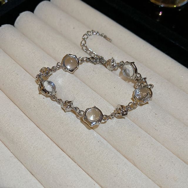 Station / Choker Bracelet Alloy Glass Bead