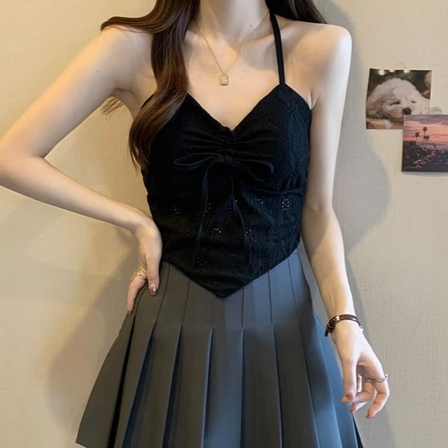 Crop Lace V-Neck Camisole Top