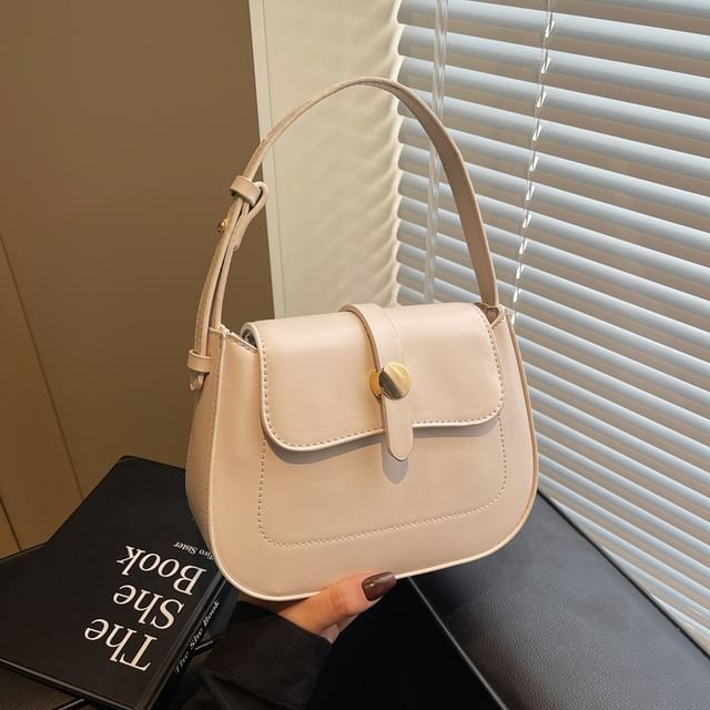 Plain Bag Flap Leather Crossbody Faux