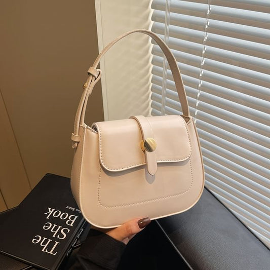 Plain Bag Flap Leather Crossbody Faux