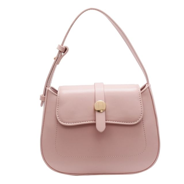 Plain Bag Flap Leather Crossbody Faux