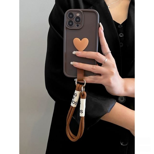 with Strap Heart Set Case Lanyard / Phone