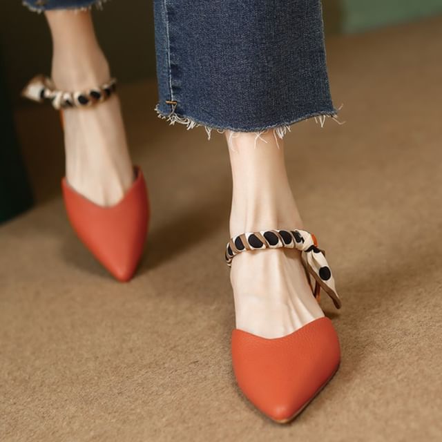 D'Orsay Pointed Toe Buckle Sandals