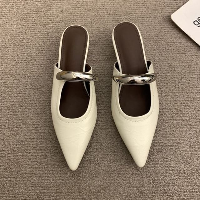 Wedge Jane Mary Pointed Toe Mules