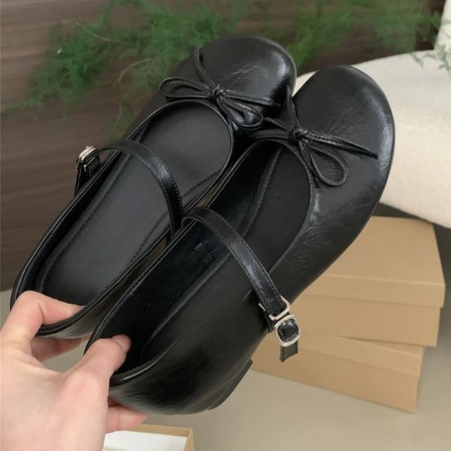 Bow Mary Wedge Jane Hidden Shoes