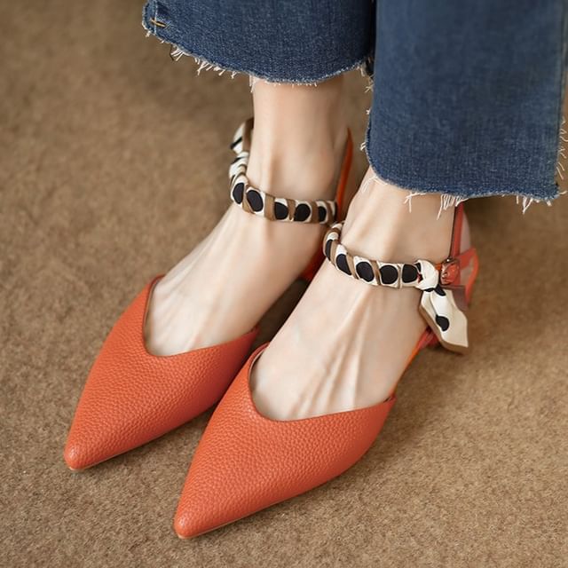 D'Orsay Pointed Toe Buckle Sandals