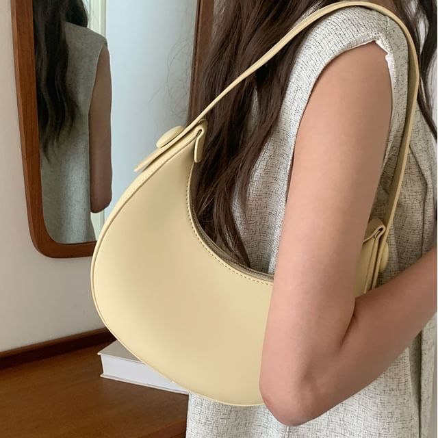 Shoulder Bag Faux Plain Leather