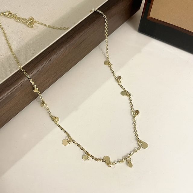 Disc / Alloy Gemstone Faux Choker Station Bead Pendant Star Fringed Moon