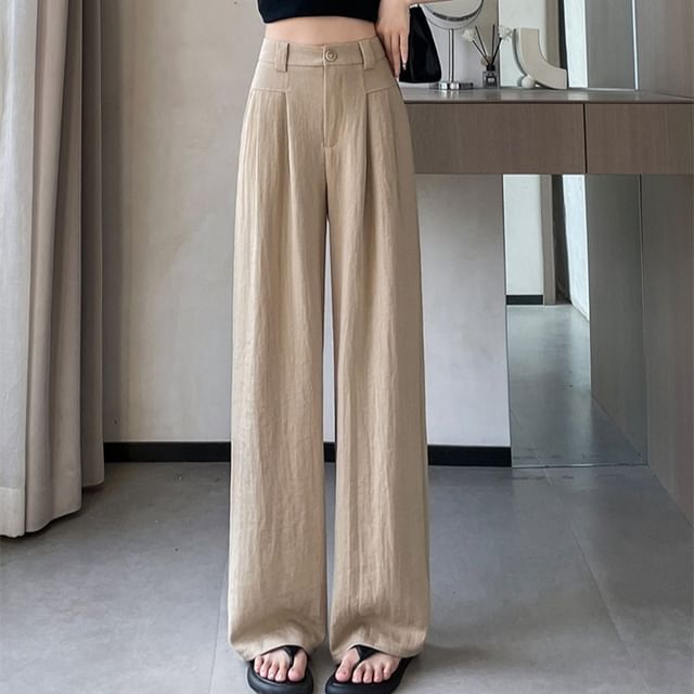 (Various High Designs) Leg Waist Wide Pants Plain Dress