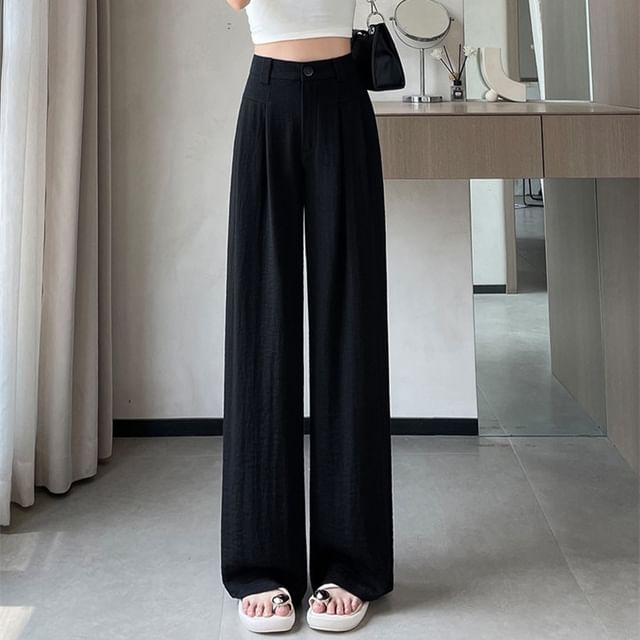 (Various High Designs) Leg Waist Wide Pants Plain Dress