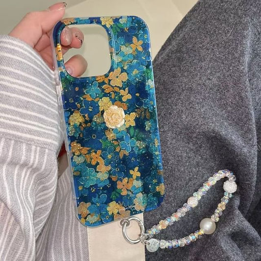 / Floral Case Strap Phone Set