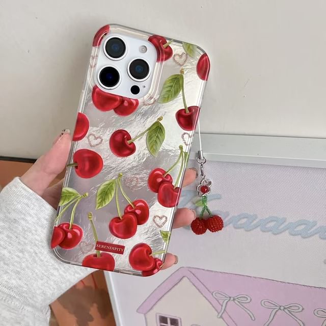 Phone Charm Set / Cherry Case