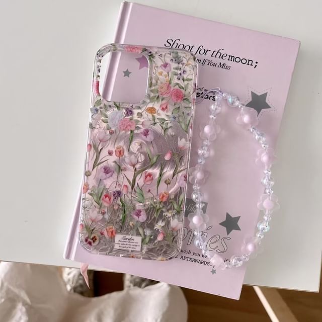 Floral Case Set / Phone Strap