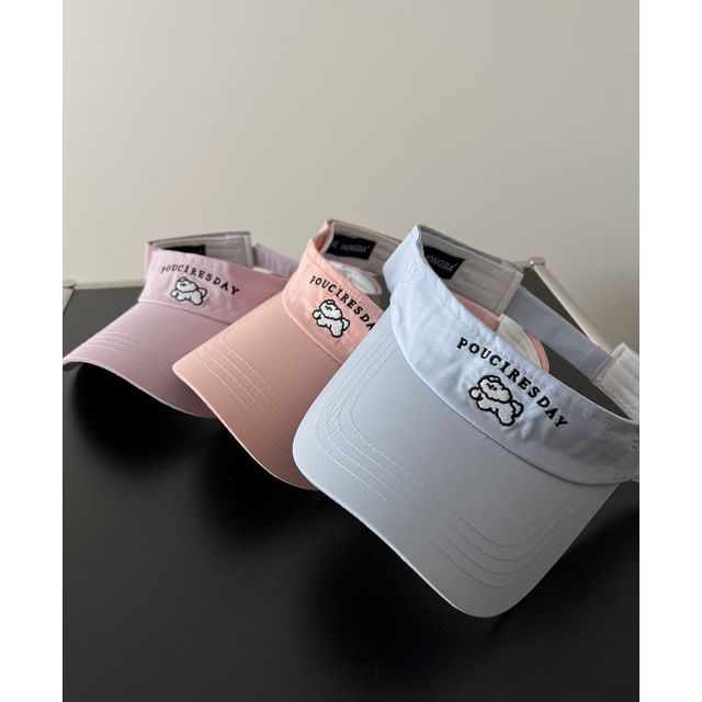 Embroidered Dog Visor Sun