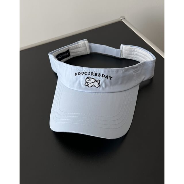 Embroidered Dog Visor Sun