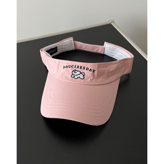 Embroidered Dog Visor Sun