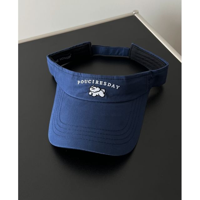 Embroidered Dog Visor Sun