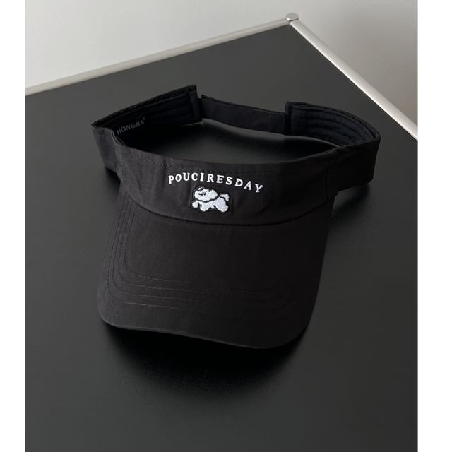 Embroidered Dog Visor Sun