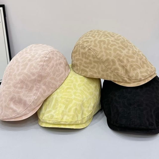 Leopard Flat Print Cap