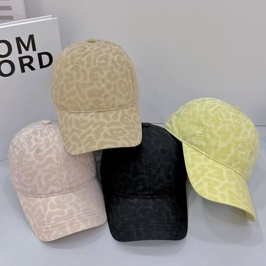 Baseball Print Leopard Cap