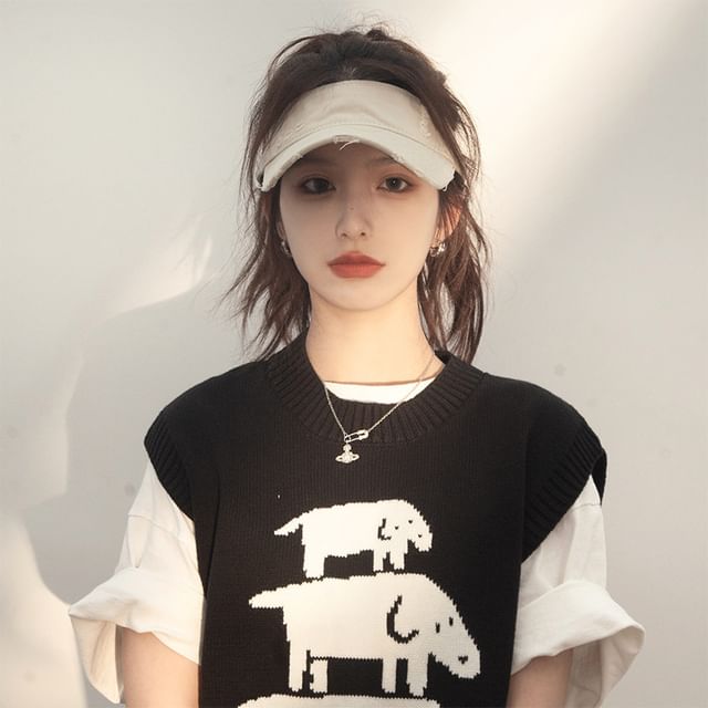 Sun Plain Visor Distressed