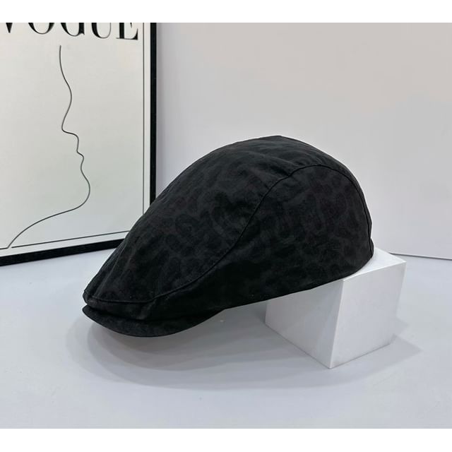 Leopard Flat Print Cap