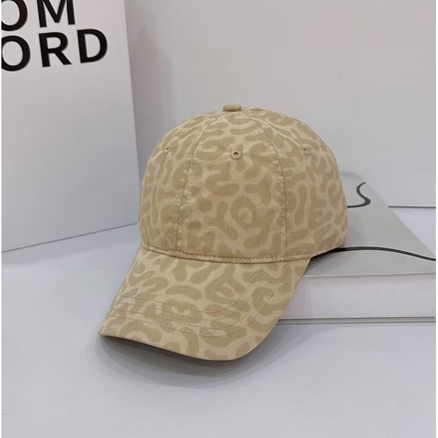 Baseball Print Leopard Cap