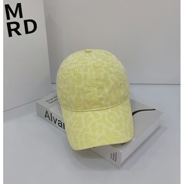 Baseball Print Leopard Cap