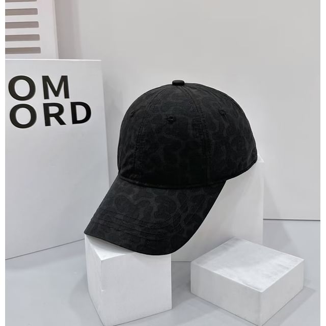 Baseball Print Leopard Cap