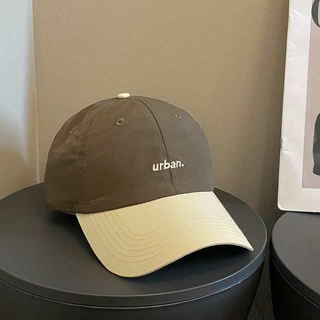 Cap Two-Tone Embroidered Baseball Lettering