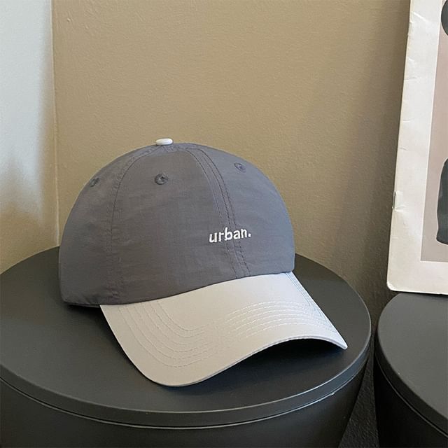 Cap Two-Tone Embroidered Baseball Lettering