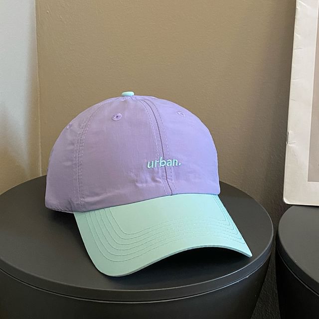 Cap Two-Tone Embroidered Baseball Lettering