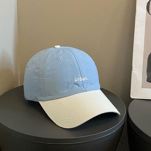 Cap Two-Tone Embroidered Baseball Lettering