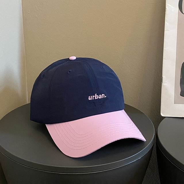 Cap Two-Tone Embroidered Baseball Lettering