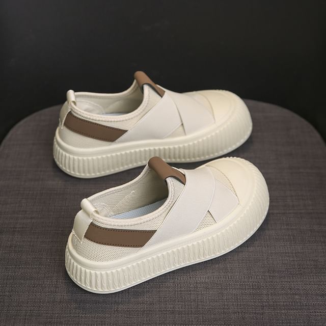 Sneakers Platform Slip-On Mesh