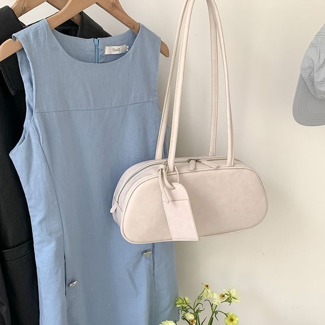 Bag Leather Plain Faux Shoulder