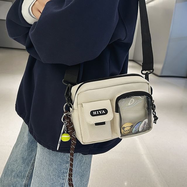 Crossbody + Set: Lettering Bag Badge Multi-Pocket