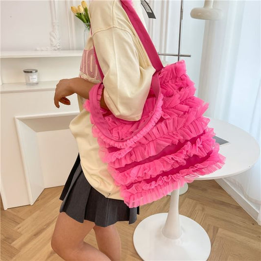 Bag Shopper Ruffle Plain