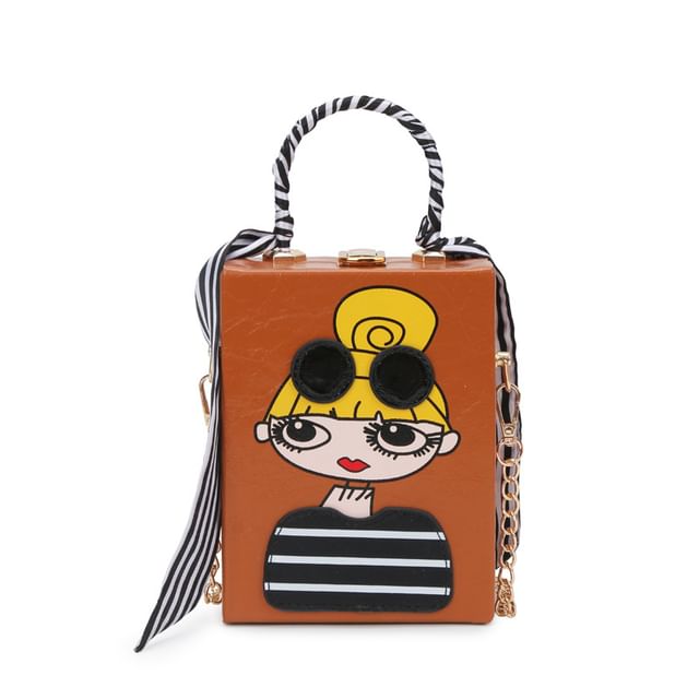 Chain Cartoon Bag Crossbody Strap Print