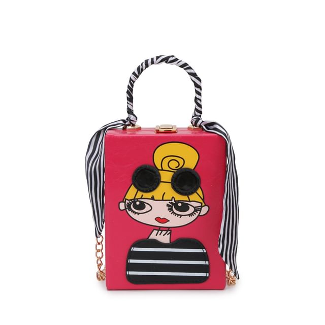 Chain Cartoon Bag Crossbody Strap Print
