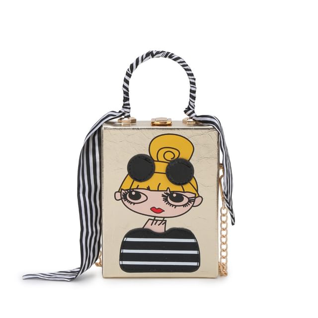 Chain Cartoon Bag Crossbody Strap Print