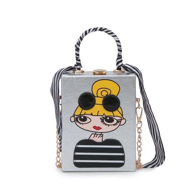 Chain Cartoon Bag Crossbody Strap Print
